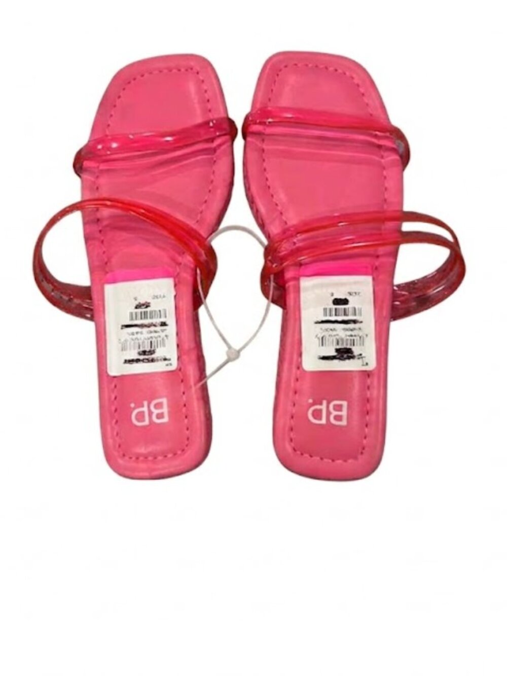 NWT BP. Pink Jelly Multi-Strap Sandals | Women's Size 6 | Hot Pink